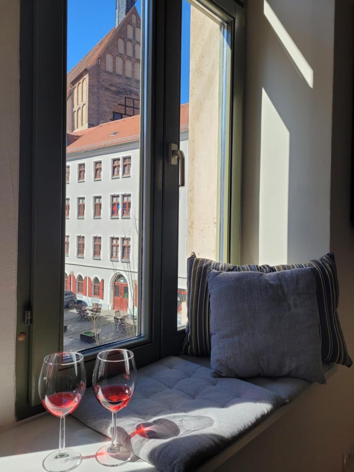 Cosel Altstadt Radfahrer Balkon Meissen