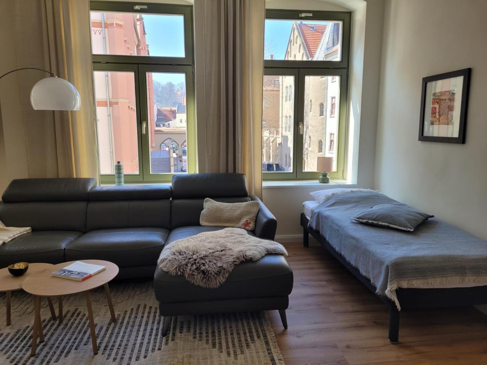 Cosel Altstadt Radfahrer Balkon * Meissen